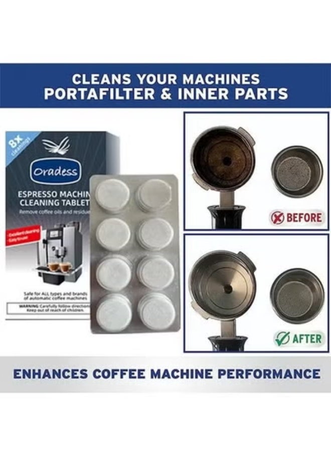 oradess Espresso Machine Cleaning Tablets，Automatic Coffee Maker Cleaner Descaler Coffee Grinder Descaling Solution 8 count - Image 2